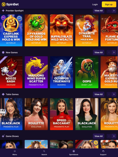 Spinbet Casino Provider Spotlight